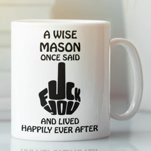 Taza de café albañil de piedra FU F*ck regalo de juramento, taza de humor crudo maldiciendo - Imagen 1 de 2