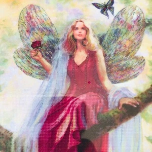 Candamar Mary Baxter St. Clair "Summer Tree Fairy" Embellished Cross Stitch Kit - Picture 1 of 4