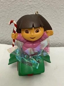 Dora the Explorer Christmas Box Tree Ornament 3.5” - Picture 1 of 5