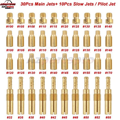 For PWK 28mm-42mm Keihin OKO Carburetor Carb Main Jets Slow Jets / Pilot Jet Kit - Image 1 of 3