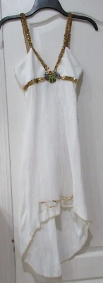 Disfraz Princesa Egipcia Adolescente 3-5 Junior Halloween Niñas Vestido Blanco Usado Foto 1 de 4