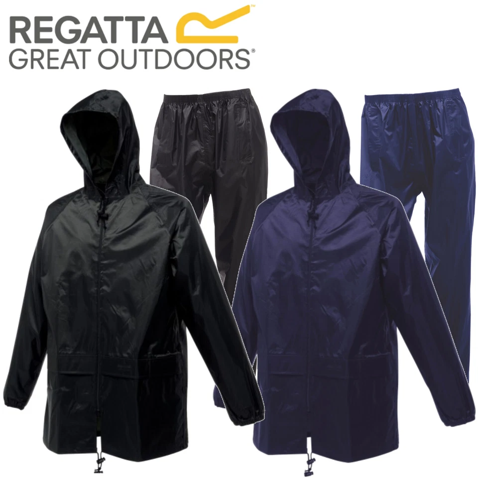 MENS REGATTA WATERPROOF JACKET AND TROUSERS SET RAIN SUIT 2 PIECE - Image 1 of 1