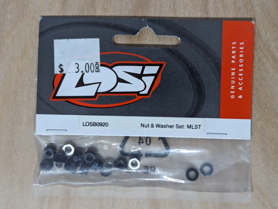 Losi LOSB0920 Nut & Washer Set: Mini-T/MLST - Image 1 of 2