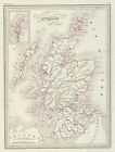 1843 Malte-Brun Map Of Schottland