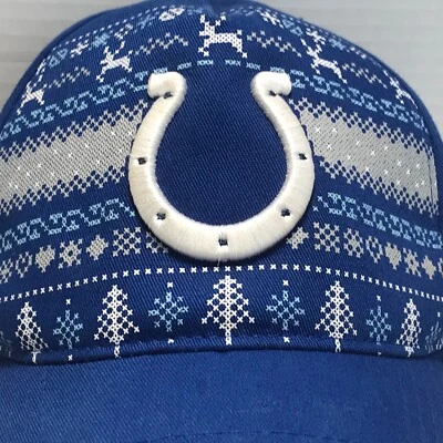 Бейсболка Indianapolis Colts рождественский праздничный свитер узор синяя кепка - Изображение 1 из 4
