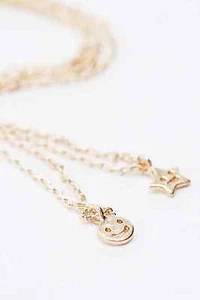 Urban Outfitters Necklace Mini Face - Gold - RRP £12 - Brand New - Picture 1 of 1