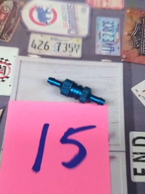 Rc Blue Aluminum In-Line Fuel Filter PreOwned / Good USA Shipped - Image 1 of 3