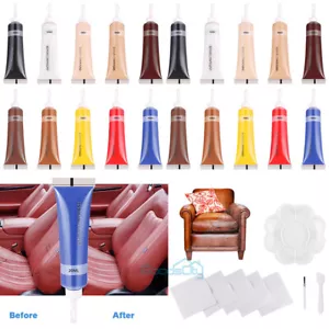 10/20X Leder Reparatur Set Füller Restaurieren Autositz Sofa Kratzer Schrammen Löcher Risse - Bild 1 von 17