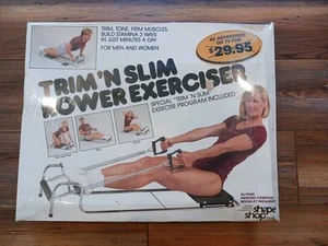 VINTAGE 1985 DYNAMIC CLASSICS TRIM & SLIM AEROBIC RUDERTRAINER. VERSIEGELT NEU - Bild 1 von 6