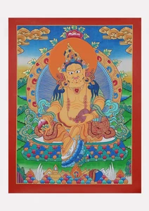Kubera Thangka Painting God of Wealth - Picture 1 of 2