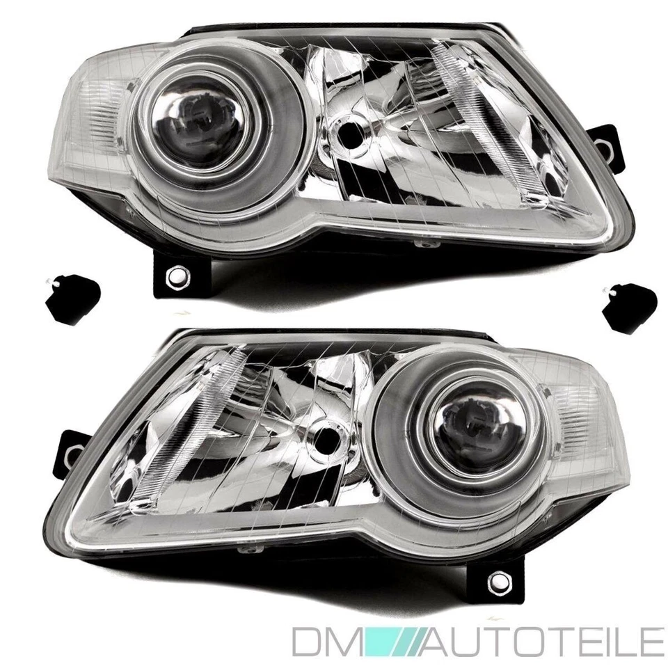 SCHEINWERFER LINKS RECHTS Chrom OE Look H7/H7 + LWR passt für für VW Passat 3C - Bild 1 von 1