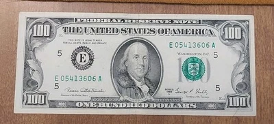 $100 Dollar Bill Federal Reserve Note Series 1969 C Serial # E 05413606 A - Image 1 of 4