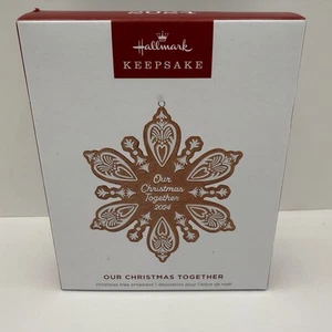 2024 DATED Hallmark Porcelain Ornament - 'OUR CHRISTMAS TOGETHER' - New in Box - Picture 1 of 5