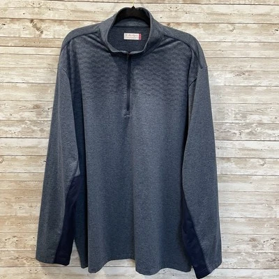 Pullover de golf Ben Hogan XXL Performance azul 1/4 cremallera manga larga elástico para hombre Foto 1 de 4