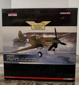 Corgi 1/72 Scale US35213 - P-40E-1 41-25164 1st Lt J.Landers 9th FS/49th FG - Picture 1 of 8