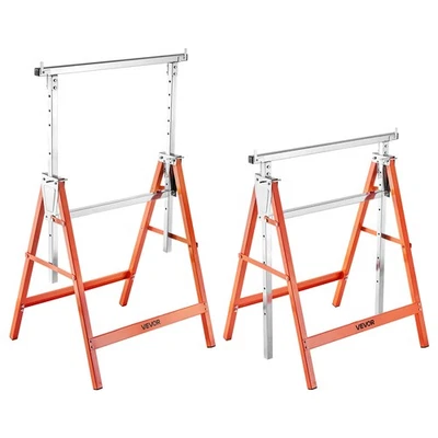 Paquete de 2 bancos de trabajo VEVOR Saw Horses trabajo pesado 440 libras carga altura ajustable Foto 1 de 4