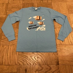 Amazon 2024 Sortin’ Saturday T-shirt Light Blue Men’s M L XL New 100% Cotton - Picture 1 of 7