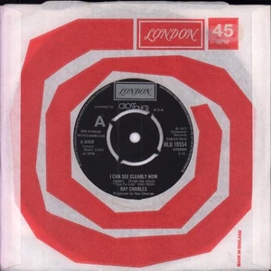 Ray Charles I Can See Clearly Now 7" vinyl UK London 1977 company sleeve - Imagen 1 de 4