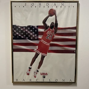 "Póster olímpico de colección Michael Jordan 1992 Nike Air Superiority Barcelona 16"" x 20""" - Imagen 1 de 7