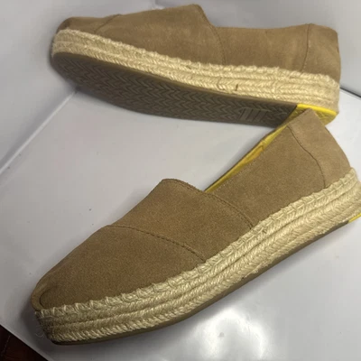 Alpargata de gamuza con plataforma de alpargata para mujer Tom's talla 7,5 EXC Foto 1 de 4