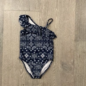 Crazy 8 Size XS 4T One Piece Swimsuit Bandanna Blue - Picture 1 of 2