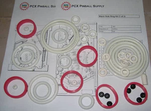 Gottlieb 1981 agujero negro pinball kit de anillo de goma - Imagen 1 de 1