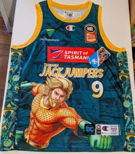 Tasmania Jack Jumpers 23/24 DC Aquaman Jersey -McVeigh X Large. New - Picture 1 of 4