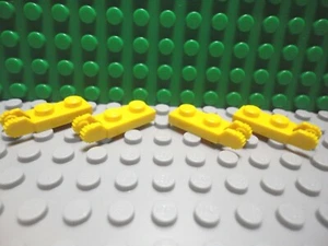Lego 4 Amarillo 1x2 Bisagra Placa con 2 Dedos de Bloqueo en el Extremo NUEVO - Imagen 1 de 1