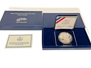 2005 P Justice John Marshall Commemorative Proof Silver Dollar with Box & COA - Picture 1 of 3
