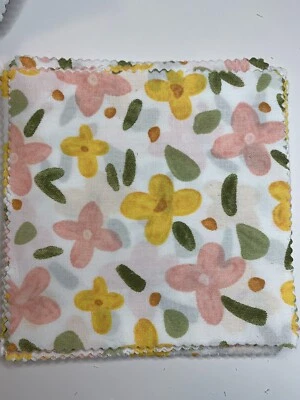 20 - 5” X 5” Moda Fabric Squares( Pink And Yellow Floral) - Image 1 of 2