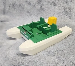 Vintage Fisher Price Adventure People Wilderness Patrol Green Pontoon Boat - Picture 1 of 4