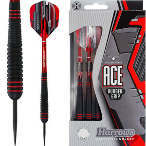 Harrows Ace Darts Set Rubber Grip 20g 22g 24g 26g grams