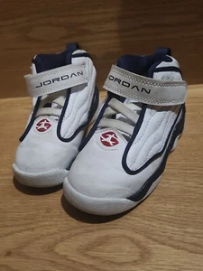 Toddler 8C Nike Air Jordan Pro Strong Basketball Shoes White Blue DC7910 100  - Picture 1 of 5