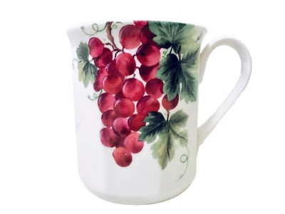 Royal Doulton 1994 Everyday Fine China Grape & Peaches 11 oz. Coffee Cup TC1193 - Image 1 of 4