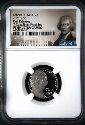2021-S Nickel Jefferson NGC PF-69 UC First Release From 7-Coin Silver Proof Set  - Image 1 of 2