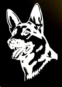 PERSONALISIERTER HUNDENAME - DEUTSCHER SCHÄFERHUND/VINYL AUFKLEBER STICKER 5 1/2 Zoll - Bild 1 von 3