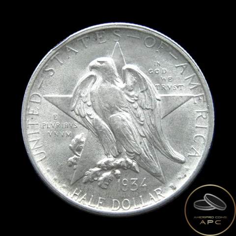 1934 Texas Commemorative 90% Silver Half Dollar Choice BU++ Cover