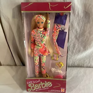 Vintage 1991 Cute 'n Cool Barbie bambola #2954-0910 scatola marrone Dayton Hudson Co Mattel - Foto 1 di 6