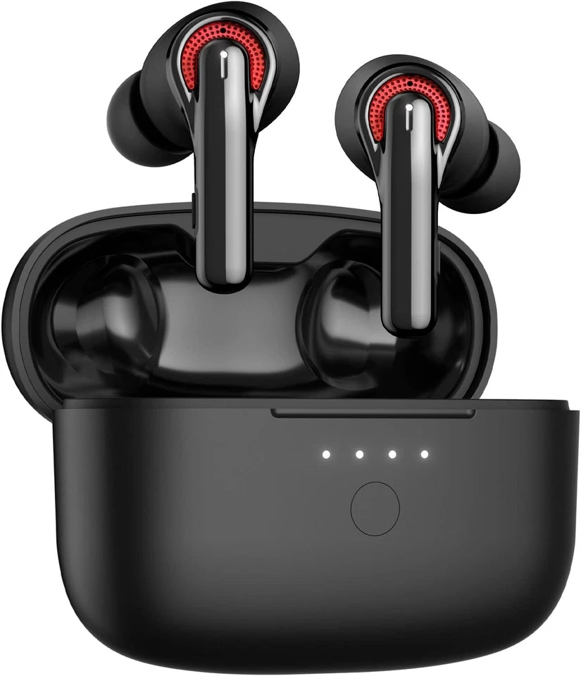 Tribit Wireless Earbuds, FlyBuds C1 Black Bluetooth 5.2, 4 Mics, Noise Reduction - Image 1 of 4