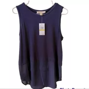 MICHAEL Michael Kors Navy Tank women’s Medium M NWT - Picture 1 of 6