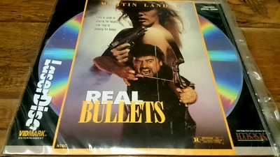 REAL BULLETS LASERDISC (1988 VIDMARK/IMAGE ENT) MARTIN LANDAU HTF RARE VG TESTED - Image 1 of 4