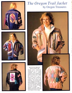Giacca cappotto Oregon Trail taglia S-XL modello cucito fuori produzione e raro vintage Wearble Art - Foto 1 di 6