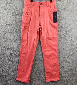 Tommy Hilfiger Stretch Twill Chino Pants Boys' 10 Georgia Peach Denim Button Zip - Picture 1 of 13