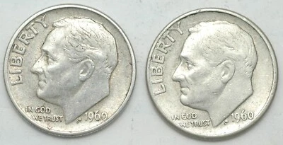 1960-P-D Silver Roosevelt Dimes year mint set (no San Francisco made) - Image 1 of 2