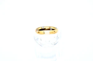 Authentic TIFFANY & Co. Etoile 18K Gold Diamond Band Ring Sz 9.75 - Picture 1 of 6