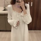 Solid Lace Comfortable Night Gowns Korean Style Soft Cotton Women Sleepshirt New