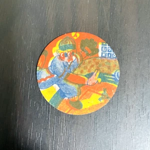 Japanese Menko Card Round Small Vintage VERY RARE - Picture 1 of 10