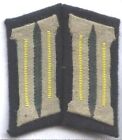 German Army WW2 yellow piped pair collar tabs  GREEN BACKGROUND