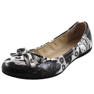 Nuevos zapatos para mujer ballet plano bailarina sintética informal verano blanco negro - Imagen 1 de 6