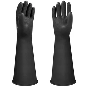 Heavy Duty Rubber Gloves Long Rubber Gloves Drain PPE Safety Gloves Chemical - Picture 1 of 5